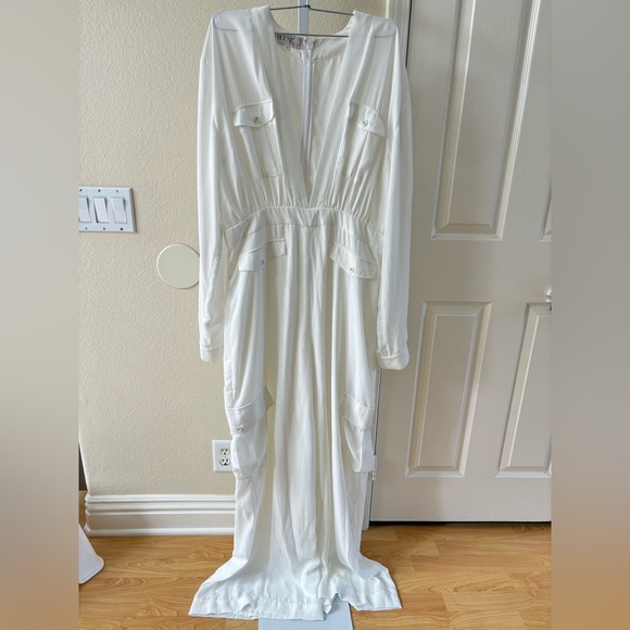 House of CB Adabelle Jumpsuit in White - Size L+ - Picture 2 of 6